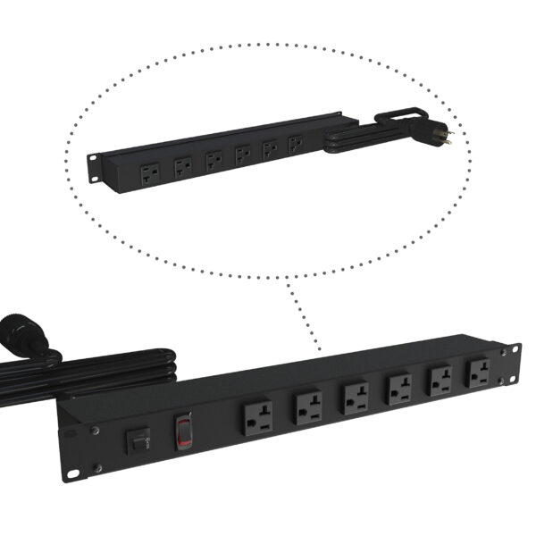 Hammond 20A RCKMOUNT, 12 OUTLET (F&R)