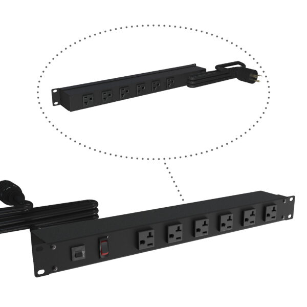 Hammond 20A RCKMOUNT, 12 OUTLET (F&R)