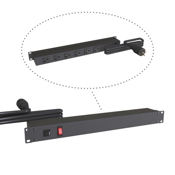 Hammond 20A Rack Mount, 6 Rec on Rear