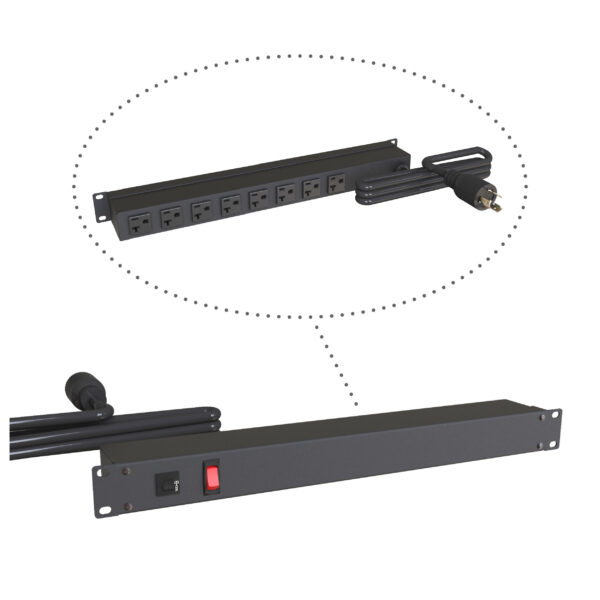 1589h8c1bkrr-rev1 Hammond 20A Rack Mount, 8 Rec on Rear