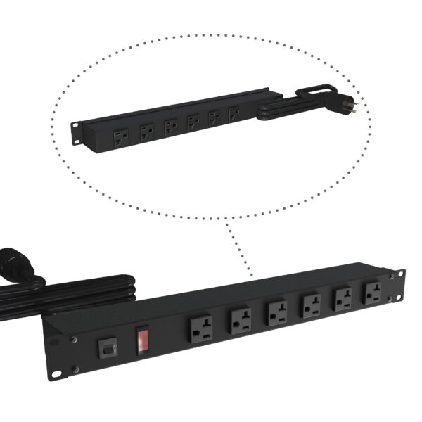 Hammond 20A RCKMOUNT, 12 OUTLET (F&R)