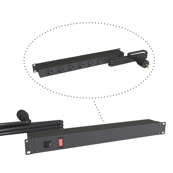 Hammond 20A Rackmount, 6 Rec on Rear