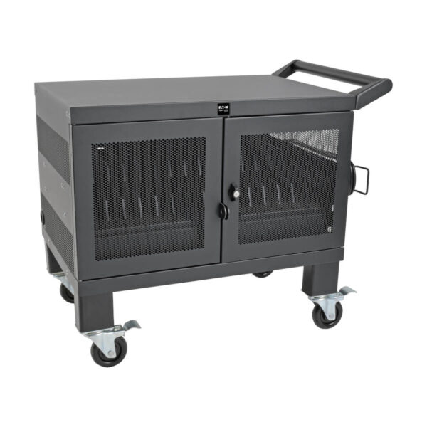 Tripp Lite series Mobile Cart Conversion Kit with Handle, Casters and Power Cord Manager for 16-Device AC and USB Charging Stations - CSHANDLEKIT2