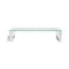 Tripp Lite series Monitor Riser for Desk - Height Adjustable, Glass Top, USB and Audio Ports