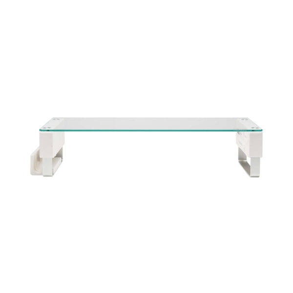 Tripp Lite series Monitor Riser for Desk - Height Adjustable, Glass Top, USB and Audio Ports