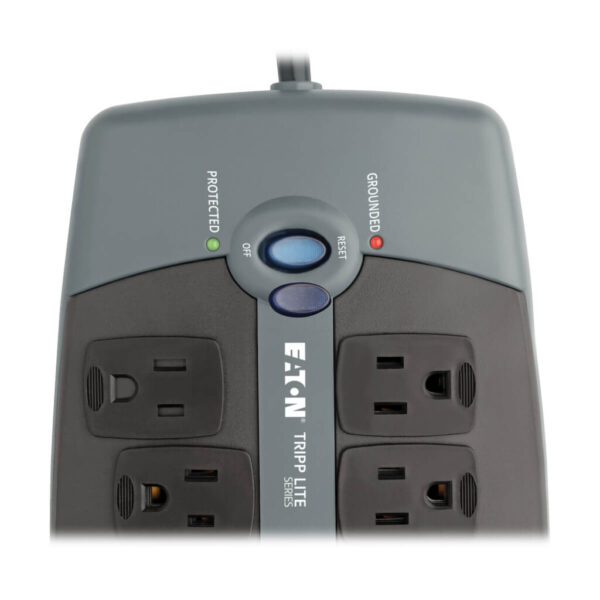 Tripp Lite series Protect It! 10-Outlet Surge Protector, 8 ft. (2.43 m) Cord, 3345 Joules, Tel/Modem/Coaxial Protection