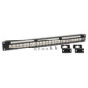 Tripp Lite series 24-Port Cat6/Cat5 Low Profile Feed-Through Patch Panel, 1U Rack-Mount/Wall-Mount, TAA