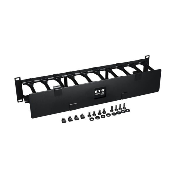 Tripp Lite series SmartRack 2U High Capacity Horizontal Cable Manager - Finger duct with dual-hinge cover
