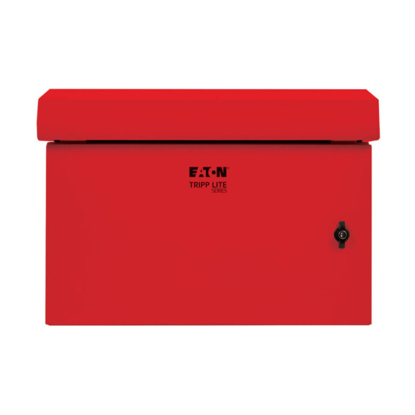 Tripp Lite series SmartRack Industrial Enclosure - NEMA 3R, Wall Mount, Metal, Locking, Fan With Thermal Switch, 16.5 in. Depth, 6U, Red