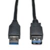 16f15dfbeb2ba1e514be1adba1a00767 Tripp Lite series USB 3.0 SuperSpeed Extension Cable (A M/F), Black, 6 ft. (1.83 m)