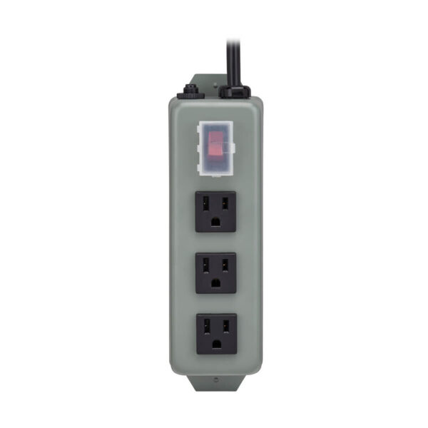Tripp Lite series Industrial Power Strip, 3-Outlet, 6 ft. (1.8 m) Cord, NEMA 5-15P Plug, Switch Guard