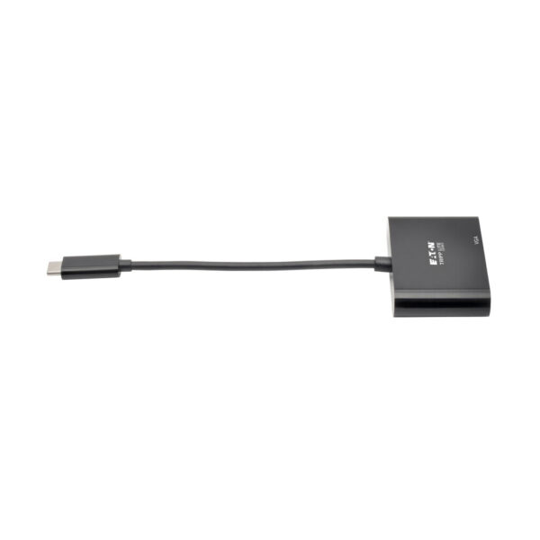 1708ff836a875af739e7242224ef77df Tripp Lite series USB-C to VGA Adapter with PD Charging, Black - U444-06N-VB-C