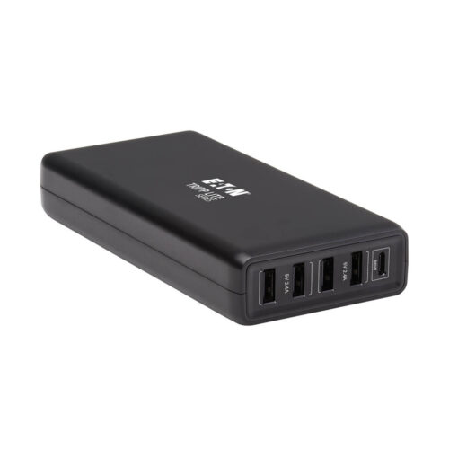 Tripp Lite series USB-IF Certified Multi-Device USB Charger, 110W Total, 1x USB-C PD 3.0 PD port (86W) and 4x USB-A Auto-sensing ports