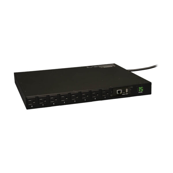 17441636dfd3419962af2a4ebdb56095 Eaton 1.4kW Single-Phase Switched PDU - LX Interface, 120V Outlets (16 5-15R), 5-15P, 120V Input, 12 ft. (3.66 m) Cord, 1U Rack-Mount, TAA