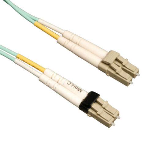 Tripp Lite series 10Gb Duplex Multimode 50/125 OM3 LSZH Fiber Patch Cable (Mini-LC / LC) - Aqua, 3M (10 ft.)