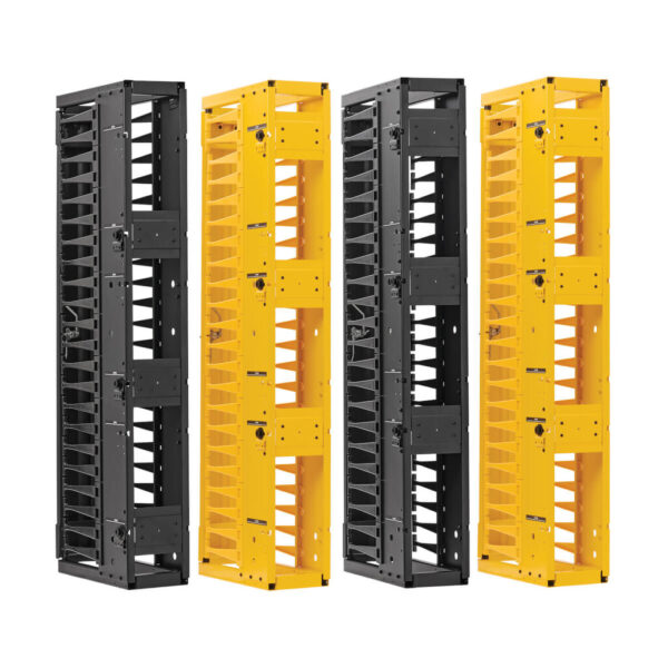 17dc4ea7f5e8d21d629487ef4dcbc700 Tripp Lite series High-Capacity Vertical Cable Manager - Deep Double Finger Duct with Cover, Double Sided, 6 in. Wide, Yellow/Black, 7 ft. (2.2 m)