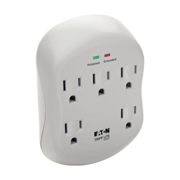 Tripp Lite series Protect It! 5-Outlet Surge Protector, Direct Plug-In, 1225 Joules, 1-Line RJ11 Protection