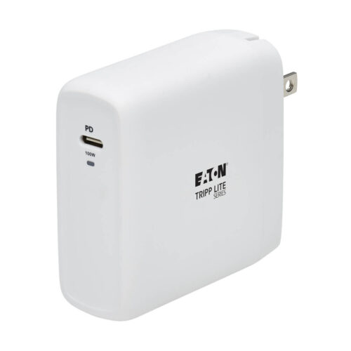 Tripp Lite series Compact 1-Port USB-C Wall Charger - GaN Technology, 100W PD3.0 Charging, White