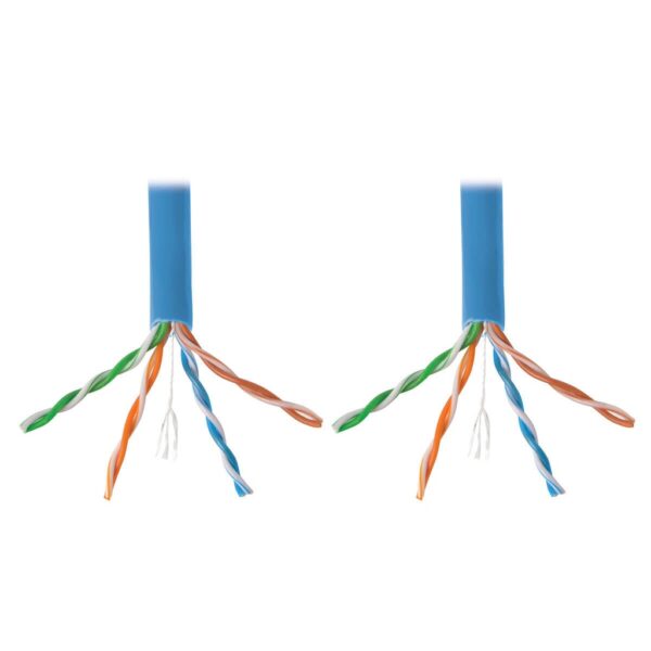 Tripp Lite series Cat6 Gigabit Bulk UTP Stranded 24 AWG CMR PVC Cable, Blue, 1000 ft. (304.8 m)