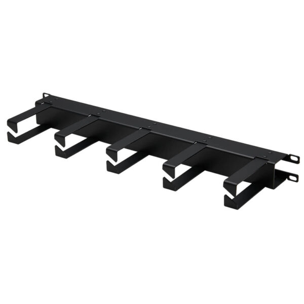 Tripp Lite series Horizontal Cable Manager - Metal Rings, Black, 1U