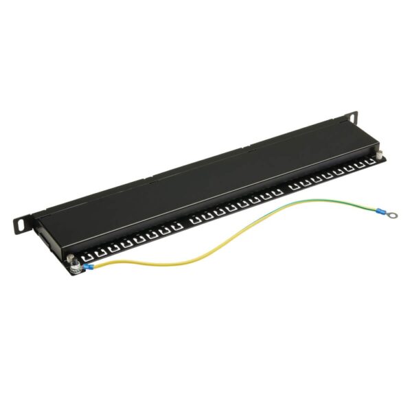 18c9a30fdf998bd4c277518c258d5585 Tripp Lite series Cat6a 24-Port High-Density Shielded Patch Panel - Dual IDC, 568A/B, RJ45 Ethernet, 0.5U Rack-Mount
