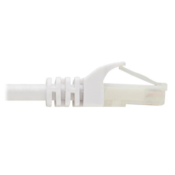 18df1435b44af7ce2dec1cf5e1dc43b1-1 Tripp Lite series Safe-IT Cat6a 10G Snagless Antibacterial UTP Ethernet Cable (RJ45 M/M), PoE, White, 7 ft. (2.13 m), TAA