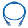 Tripp Lite series Cat6 Gigabit Snagless Molded UTP Ethernet Cable (RJ45 M/M), PoE, CMR-LP, Blue, 3 ft. (0.91 m), TAA