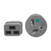 18f8545f5b5242cf62498d2666e52740 Tripp Lite series Hospital-Grade Power Cord, NEMA 5-20P to C19 - Heavy-Duty, Green Dot, 20A, 125V, 12 AWG, 6 ft. (1.83 m), Gray