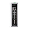 Tripp Lite series 8-Port Managed Industrial Gigabit Ethernet Switch - Layer 2, 10/100/1000 Mbps, 4 GbE SFP Ports, -40° to 75°C, DIN Mount, TAA