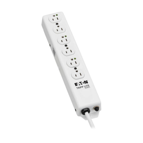 Tripp Lite series Safe-IT UL 1363 Medical-Grade Power Strip, 6x Hospital-Grade Outlets, Antimicrobial, 15 ft. (4.57 m) Cord