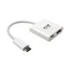 Tripp Lite series USB-C to HDMI Adapter with PD Charging, HDCP, White