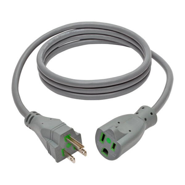 Tripp Lite series Hospital-Grade Extension Cord, NEMA 5-15P to NEMA 5-15R - Green Dot, 13A, 125V, 16 AWG, 6 ft. (1.83 m), Gray