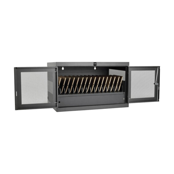 Tripp Lite series 16-Device USB Charging Station Cabinet with Sync for iPad and Android Tablets, Wall-Mount and Cart Options, Black