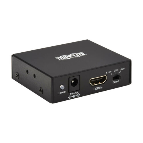 Tripp Lite series 4K HDMI Audio De-Embedder/Extractor with TOSLINK, RCA and 3.5 mm Stereo Output, 5.1 Channel, HDCP 2.2, 4K 60 Hz