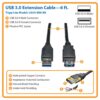 1a1186ebeeb1611d1c6f53cdc1f4bb1a Tripp Lite series USB 3.0 SuperSpeed Extension Cable (A M/F), Black, 6 ft. (1.83 m)