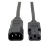 Tripp Lite series PDU Power Cord, C13 to C14 - 10A, 250V, 18 AWG, 2 ft. (0.61 m), Black