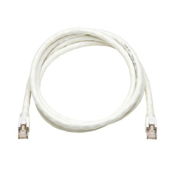 1a43e5807dec3c638bd53fe2869592c1 Tripp Lite series Cat8 25G/40G Certified Snagless Shielded S/FTP Ethernet Cable (RJ45 M/M), PoE, White, 6 ft. (1.83 m), TAA