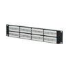 Tripp Lite series 48-Port Cat6 Patch Panel - 4PPoE Compliant, 110/Krone, 568A/B, RJ45 Ethernet, 2U Rack-Mount, Black, TAA
