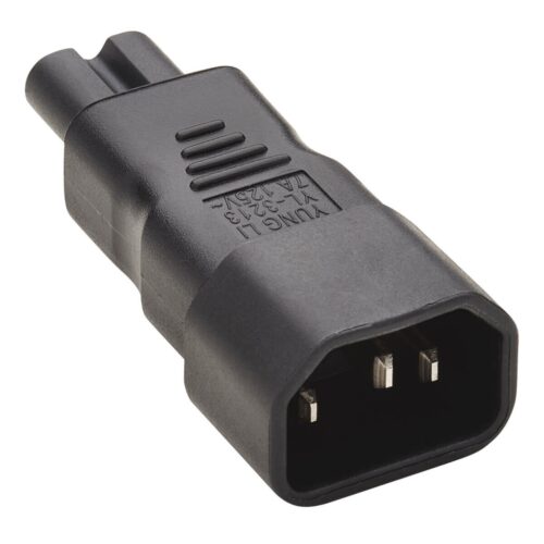 Tripp Lite series IEC C14 to IEC C7 Power Cord Adapter - 7A, 125V, Black