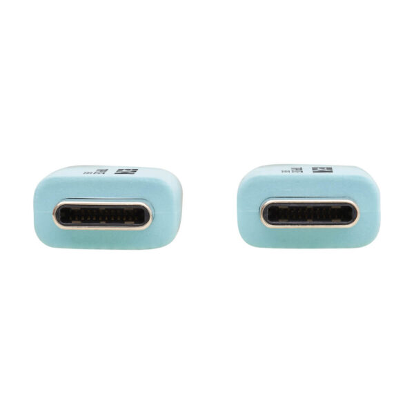 Tripp Lite series Safe-IT USB-C Cable (M/M), Antibacterial, Ultra Flexible, 240W PD Charging, Light Blue, 6 ft. (1.8 m)