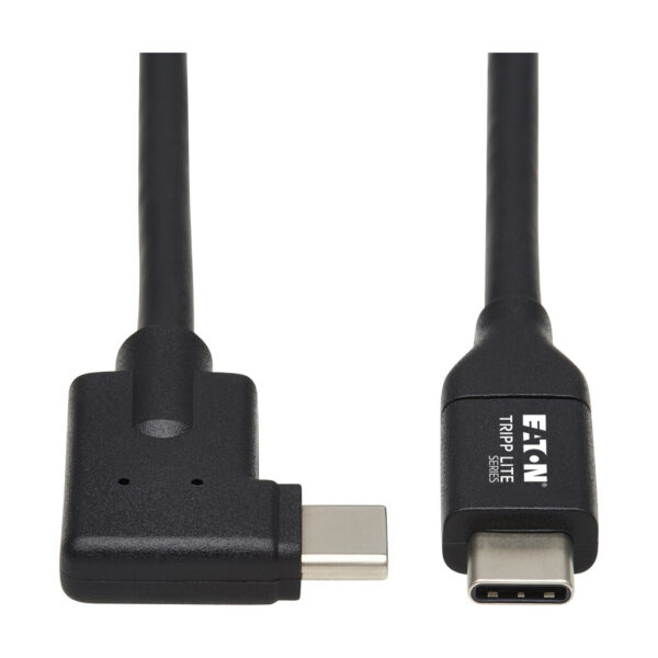 1ac935eb3898eca4f0177e11139dae46 Tripp Lite series USB-C Cable (M/M) - USB 3.2 Gen 1, (5 Gbps), Thunderbolt 3 Compatible, Right-Angle Plug, 1 ft. (0.3 m)