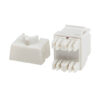1b047a02332e89d93508f7986fdecfb5 Tripp Lite series Cat6a Keystone Jack - 4PPoE Compliant, 110/Krone, 568A/B, RJ45 Ethernet, White, TAA
