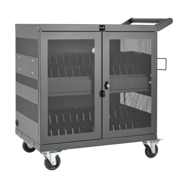 Tripp Lite series Multi-Device Charging Cart, 32 USB Ports, iPad and Android Tablets, Wall-Mount Option, Black
