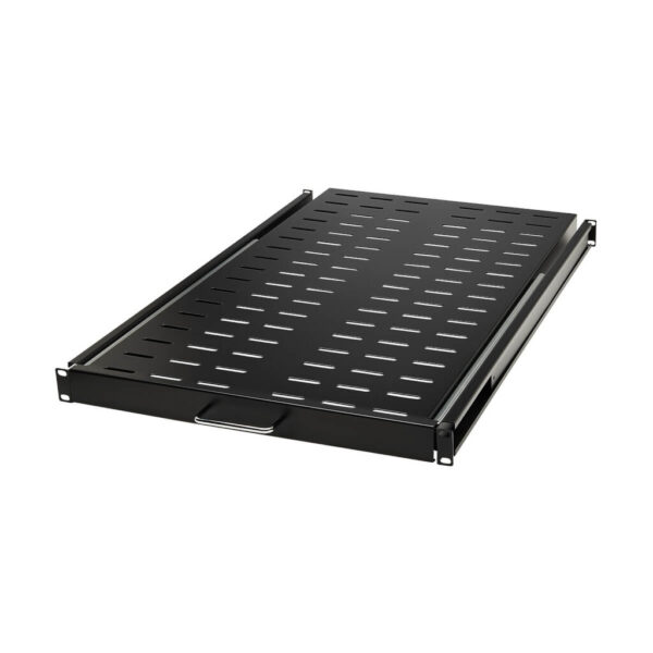 Tripp Lite series SmartRack Sliding Steel Rack Shelf - 1U, Vented, 28.3 in. Deep, Holds up to 50 lb. (23 kg)
