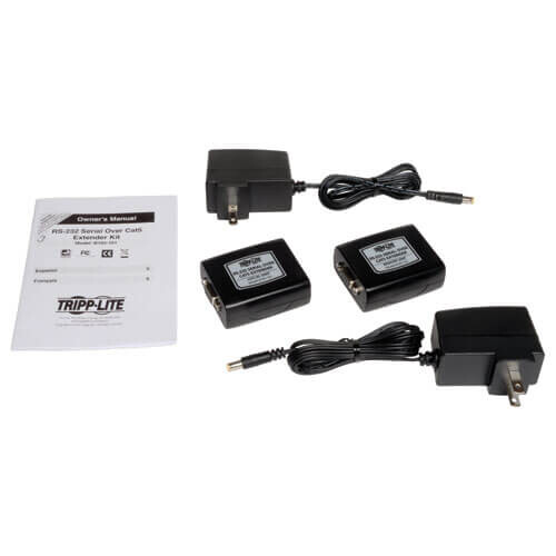 Tripp Lite series Serial over Cat5/Cat6 RS232 Extender, Transmitter and Receiver, Up to 3280 ft. (999.74 m), TAA - B165-101