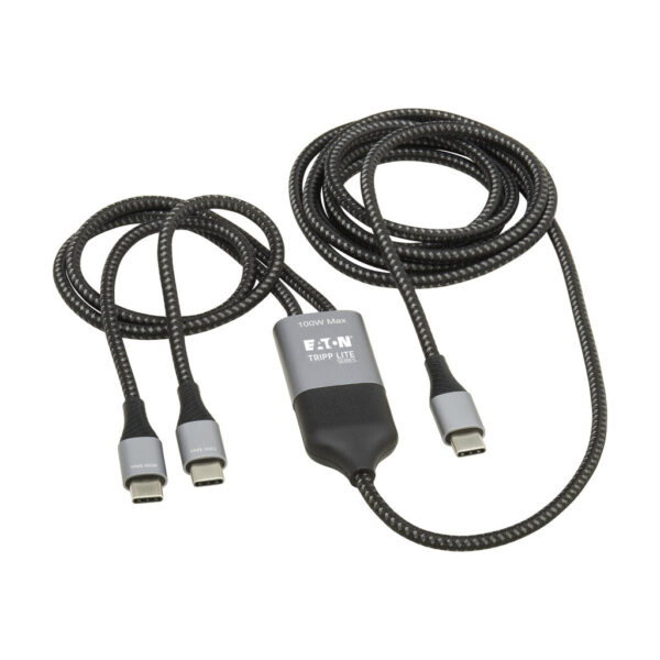 Tripp Lite series 2-in-1 USB-C Charging Cable (M/2xM) - 100W PD Charging, 6 ft. (1.8 m)
