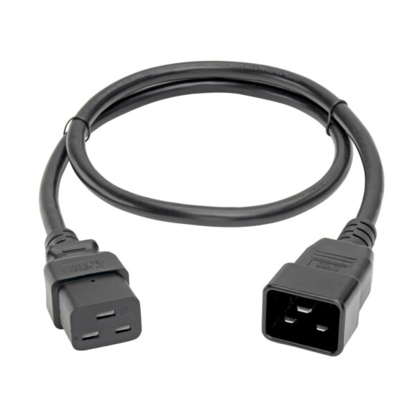 Tripp Lite series Power Extension Cord, C19 to C20 - Heavy-Duty, 15A, 250V, 14 AWG, 3 ft. (0.91 m), Black