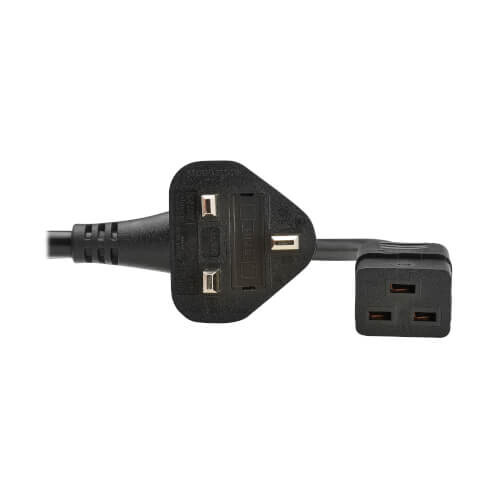 Tripp Lite series UK Computer Power Cord, BS 1363 to C19 - 13A, 250V, H05VV-F, 2.5 m (8.2 ft.), Black