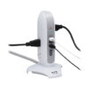 Tripp Lite series 5-Outlet Surge Protector Tower, 3x USB Ports (3.1A Shared), 6 ft. Cord, 5-15P Plug, 1200 Joules, White