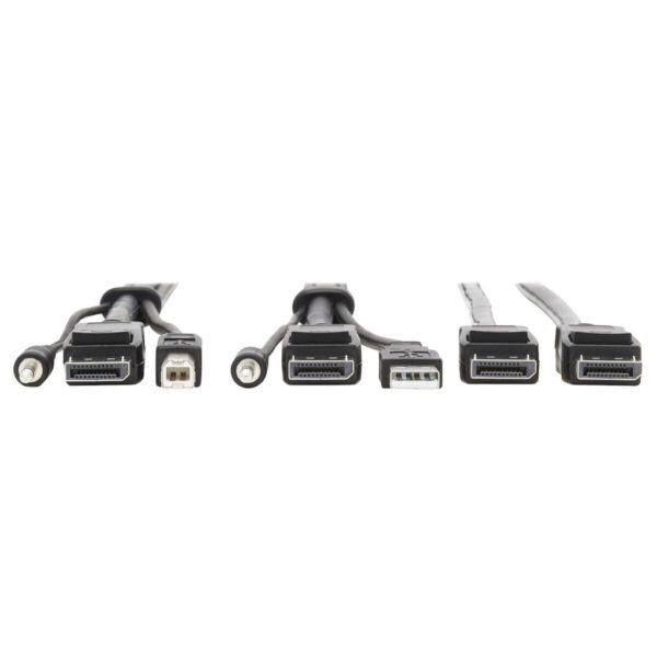 1c6d9bb6cb9421d8fb67fb0b86b2c87a Tripp Lite series Dual DisplayPort KVM Cable Kit - DP, USB, 3.5 mm Audio (3xM/3xM) + DP (M/M), 4K, 4:4:4, 6 ft. (1.83 m), Black